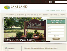 Tablet Screenshot of lakelandrehabandhealthctr.com